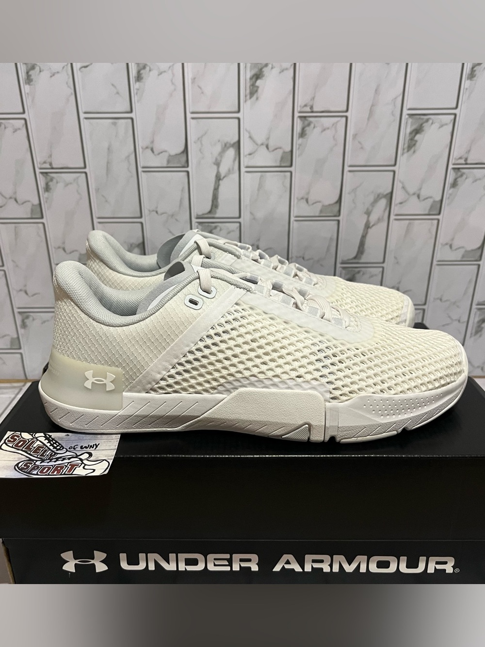 Under Armour UA Tribase Reign 4 Training Shoes CrossFit Workout Gym White 11